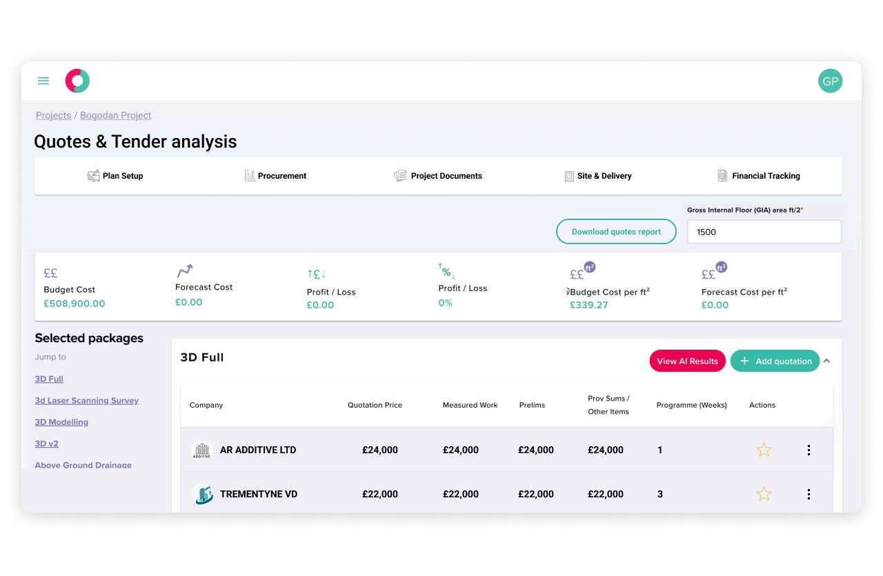 Feature screen