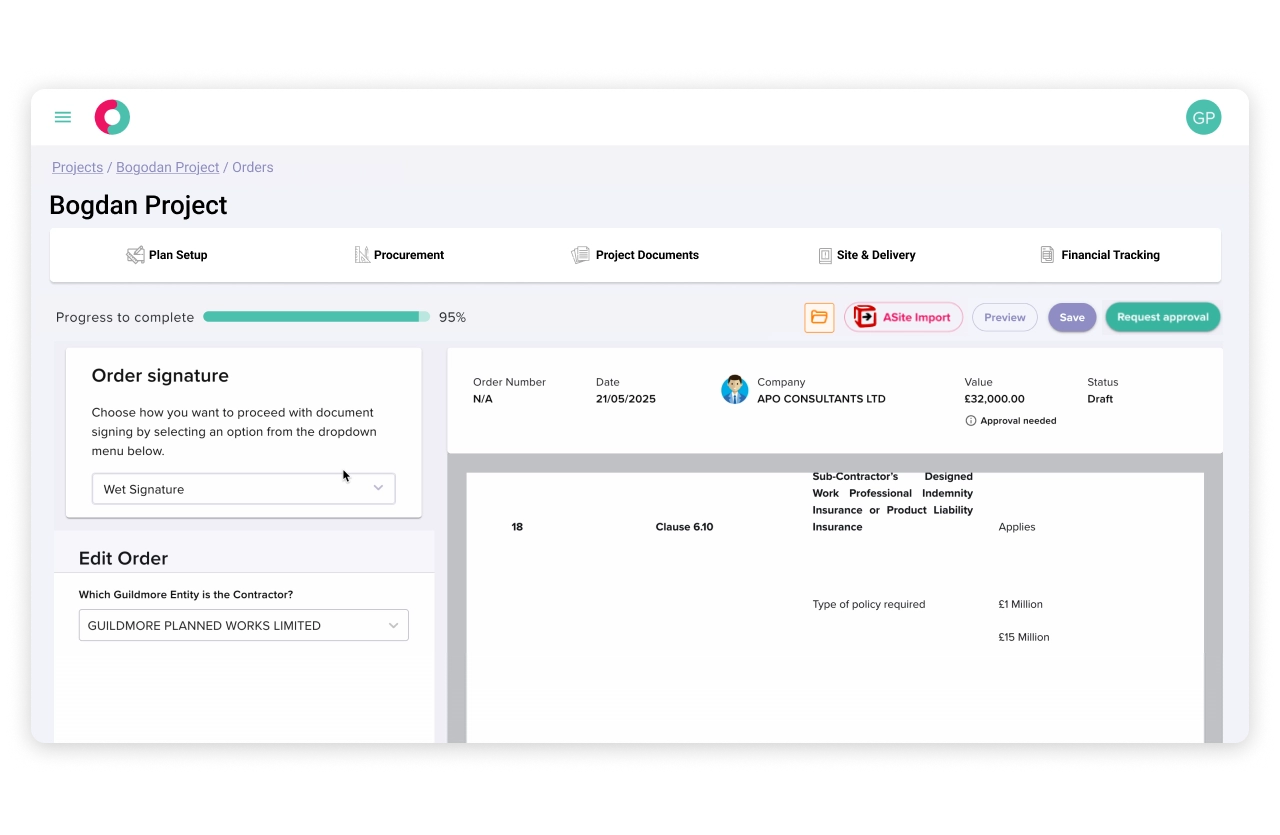 Feature screen