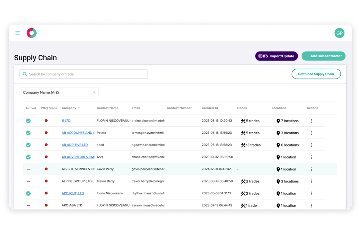 Feature screen
