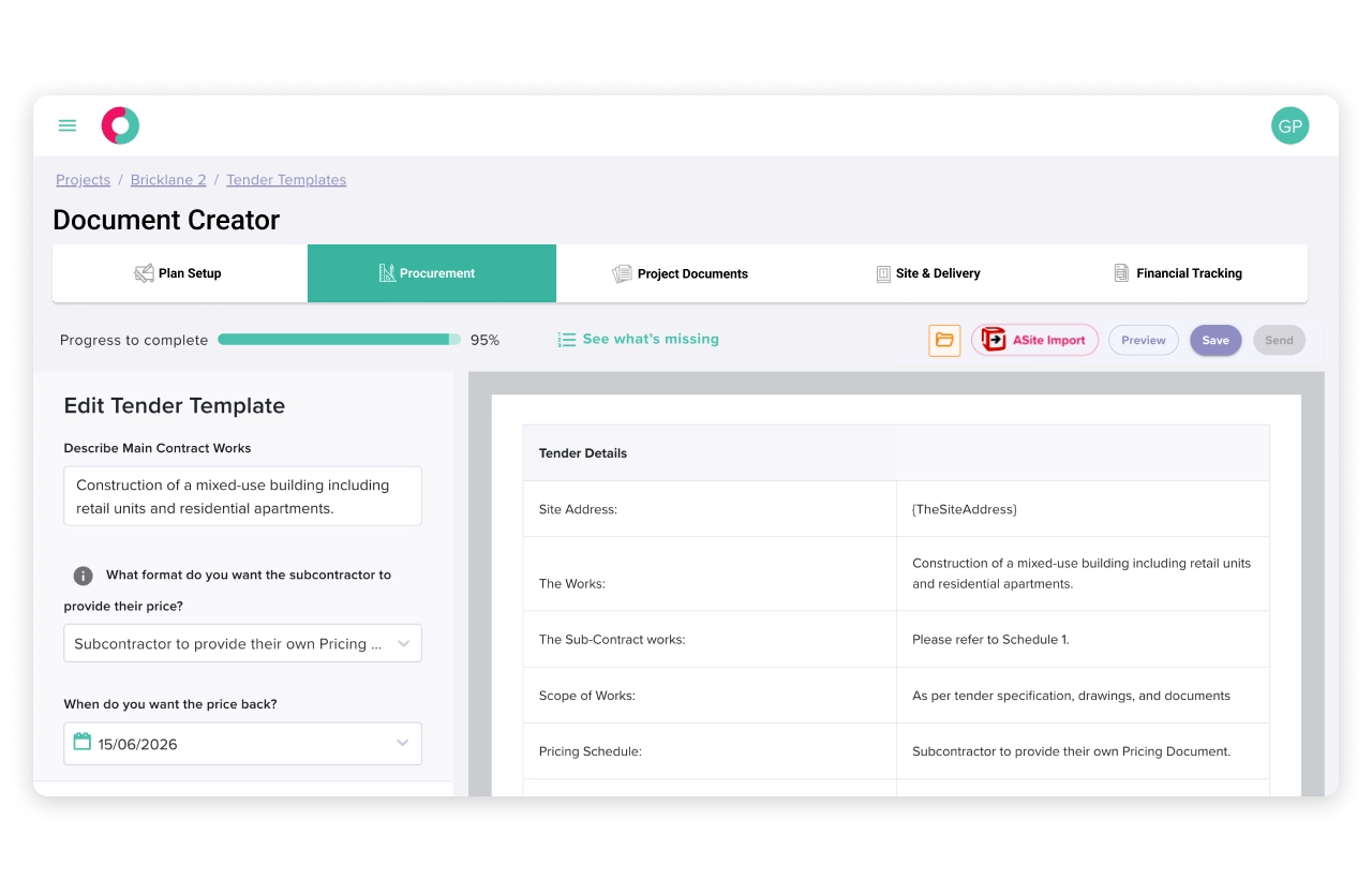 Feature screen